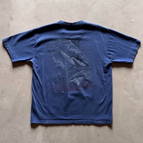 vintage single stitch shark boxy graphic tee - Picture 4 of 5